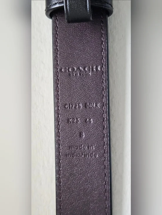 Coach Signature Buckle Belt 25mm Style No. C1725 Black/Gold Small - Picture 7 of 11